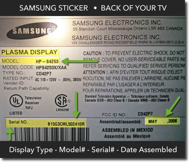 Samsung TV Model Number Express TV